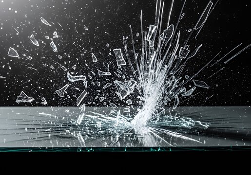 This is an image showing a broken laptop screen with a lot
