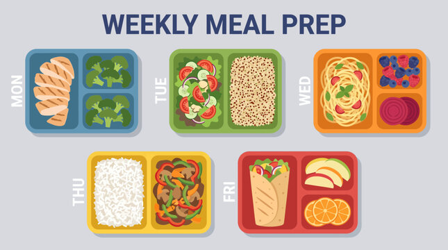 Healthy Lunch Meal Prep Containers for Work Week