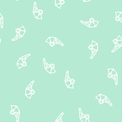 Naklejka premium wing with gear line seamless pattern wing with gear thin line illustration