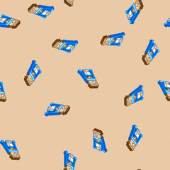 portable espresso maker glamping isometric seamless pattern. portable espresso maker glamping sign illustration © sevector