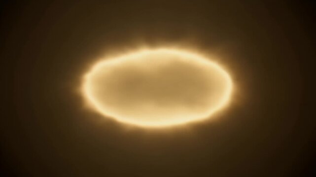 Floating Haze Oval Shifting Direction in Slow Zig-Zags