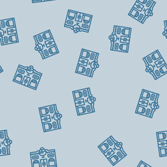 Fototapeta premium gelateria street cafe line seamless pattern gelateria street cafe thin line illustration