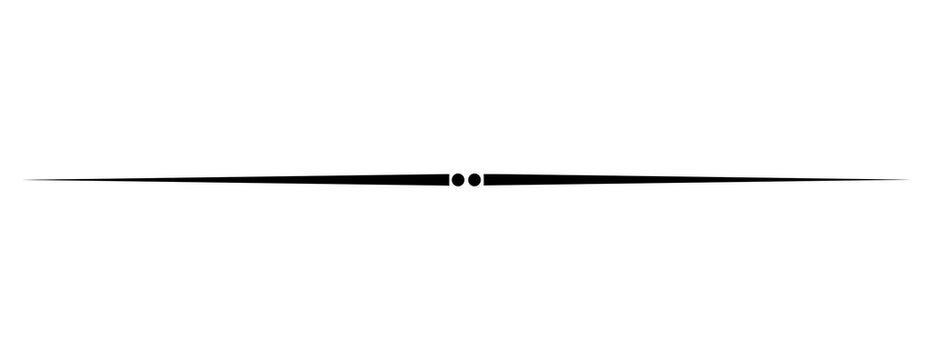 Elegant Black Calligraphy Page Divider Vector Asset, Minimalist Ornamental Line Graphic Element for Book and Invitation Design