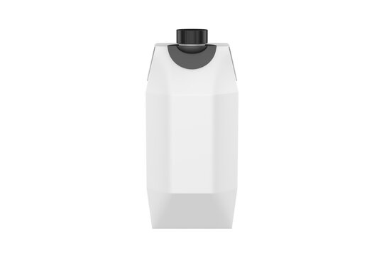 Juice Carton Pack Mockup Isolated On White Background. 3d illustration
