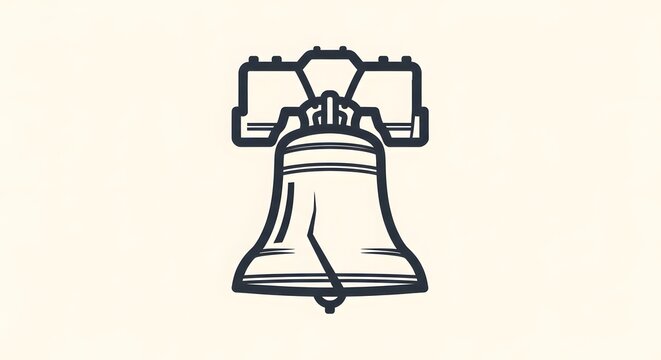 Bell icon line art illustration