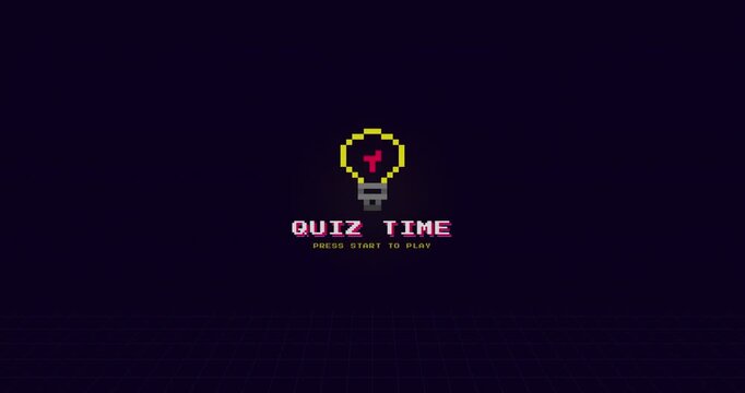 Retro Pixel Art Lightbulb Loading Screen Animation.
