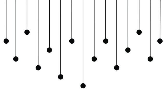 Abacus Beads Icon with Black Spheres and Vertical Rods for Math Education and Counting Concepts Featuring Arithmetic, Calculation, Learning Tool