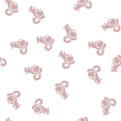 Obraz premium squirrel wild animal glyph vector seamless pattern. squirrel wild animal signthin illustration