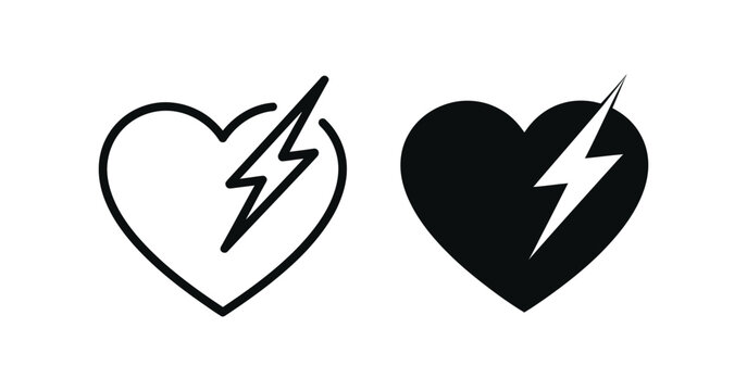 Heart Attack and Cardiac Warning icon with Heartbeat and Emergency Healthcare symbol, vector illustration for Medical Awareness concepts.
