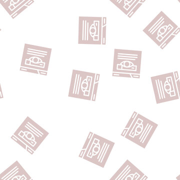 search web site seo optimization glyph vector seamless pattern. search web site seo optimization signthin illustration
