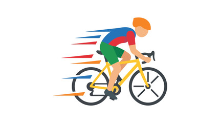 Fototapeta premium Cycling Athlete Vector Icon