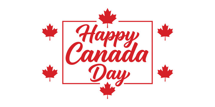 Happy canada day celebration greeting