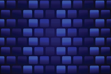 Fototapeta premium Abstract Blue Rounded Square Pattern Background, Futuristic Digital Tile Texture Design