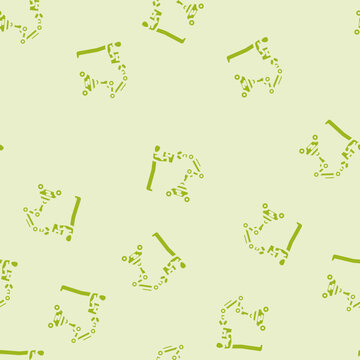 cobots collaborative robots industry 5 glyph vector seamless pattern. cobots collaborative robots industry 5 thin illustration