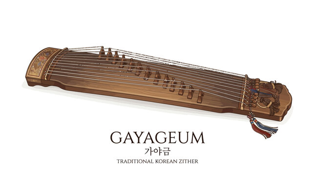 Gayageum traditional Korean zither instrument