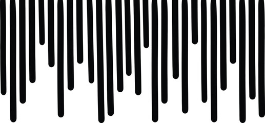 Piano Key Pattern Icon with Bold Black Vertical Bars and Rounded White Gaps on a Clean Background Featuring Keys, Keyboard, Music with Instrument © RJ - Creativity