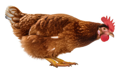 Brown hen with red comb and wattles © Carmen