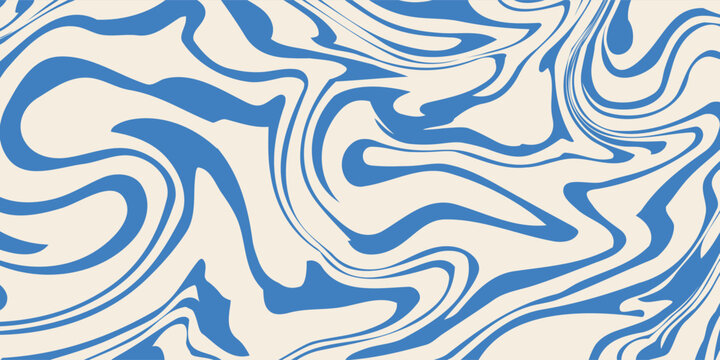 Abstract wavy linear background. Vector illustration of outline random chaotic lines. Creative background with quirky waves. vector illustration