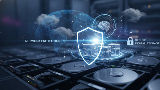 Cloud Computing and Data Storage Network Technology Concept