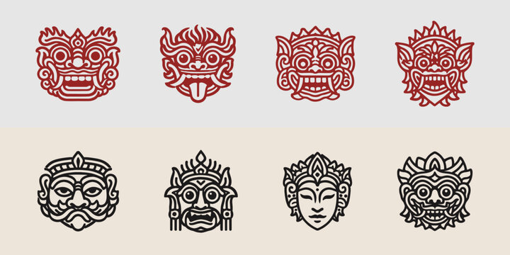 Indonesian Demon Face Designs
