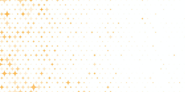 Gold confetti star seamless pattern. Yellow spark repeated wallpaper. Golden glitter sparkle repeating background.eps10