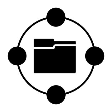 Folder structure vector icon. file organization illustration sign. directory tree symbol. data hierarchy logo.