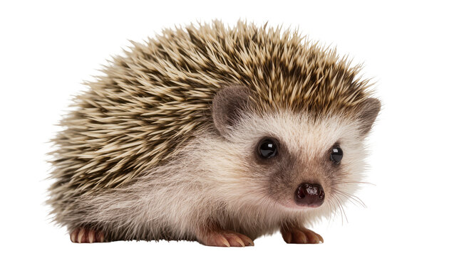African pygmy hedgehog with quills and soft fur