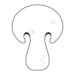 Obraz premium Line Porcini Mushroom Slice illustration cartoon cute