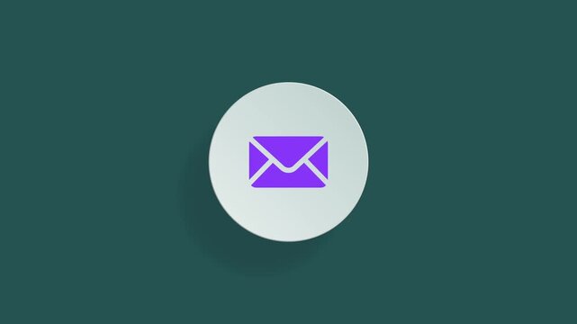email button icon animation concept