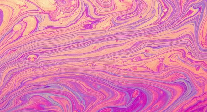 Vibrant pink and purple swirling liquid marbled pattern background texture