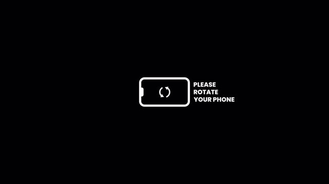 Rotate your phone screen animation on transparent background, rotate you Smartphone and turn your device in 4k, Rotate your phone horizontal to vertical orientation.
