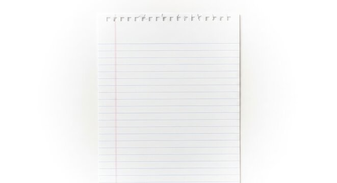 Back to school notebook page for students blank lined paper for note taking and writing