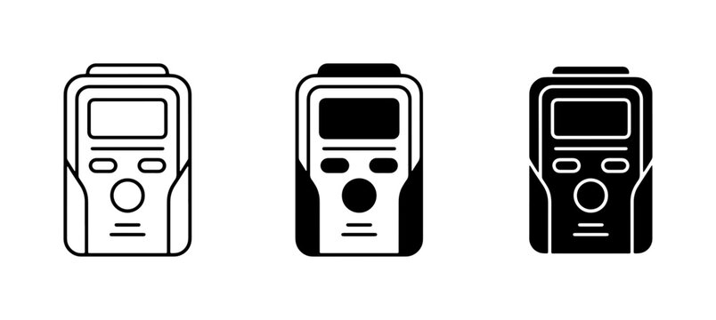 Digital Multimeter Icons, Electronic Measurement Tools, Portable Device Symbols