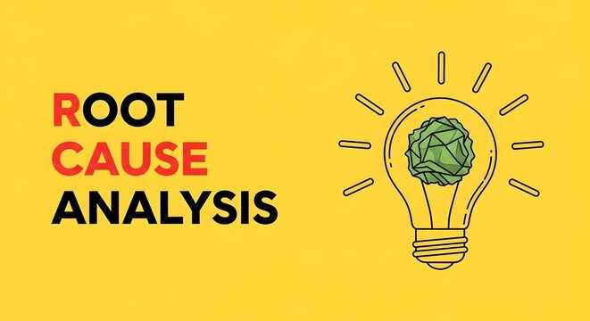 Root cause analysis identifying the source of problems