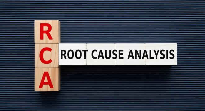 Root cause analysis rca concept with wooden blocks