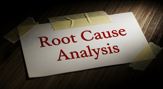 Root cause analysis identifying the source of problems