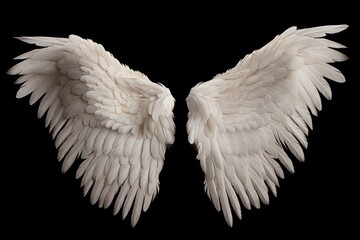 Obraz premium Elegant white angel wings display
