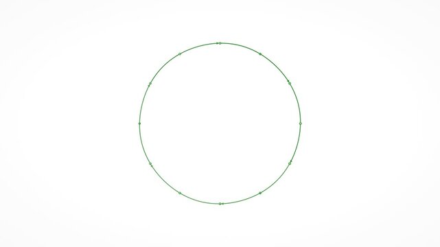 Green Circular Arrow Diagram on White Background