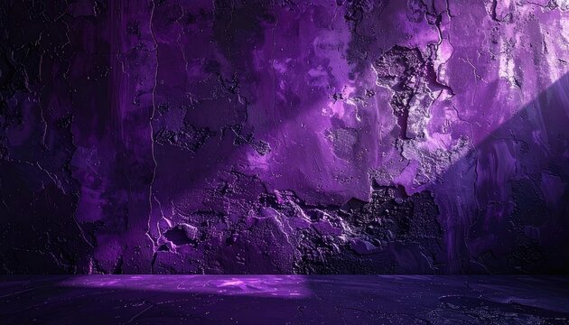 A textured purple wall with dramatic lighting.