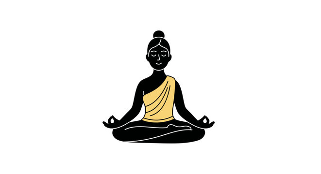 Buddha Statue in Meditation Posture Sitting.