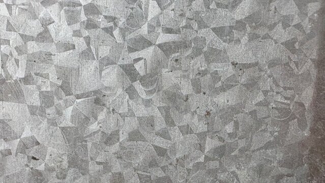 Galvanized Metal Texture Background with Silver Zinc Crystal Pattern