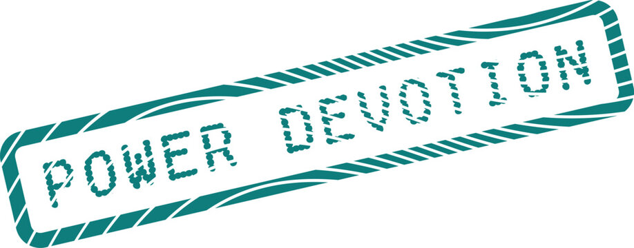 Power Devotion Teal Stamp Representing Commitment and Spiritual Dedication