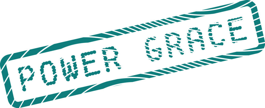 Power Grace Stamp Graphic Embodying Divine Favor and Elegant Serenity