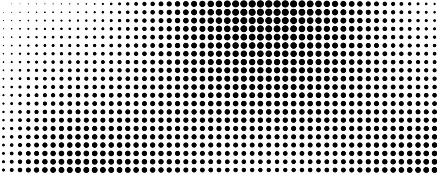 Grunge halftone gradient background. Faded grit noise texture. White and black sand wallpaper. Retro pixelated backdrop. Anime or manga style comic overlay. Vector graphic design textured template