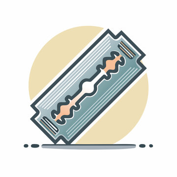 Illustration of a Double-Edged Razor Blade