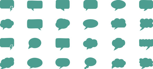 Fototapeta premium bubble speech thought chat icons collection comic message vector pack