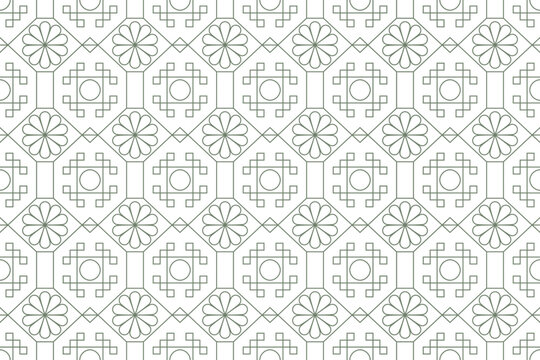Seamless calm pattern ornament background for elegant minimalist interior wallpaper vector