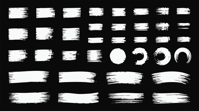 brushstroke seamless vector swatches white paint marks for design