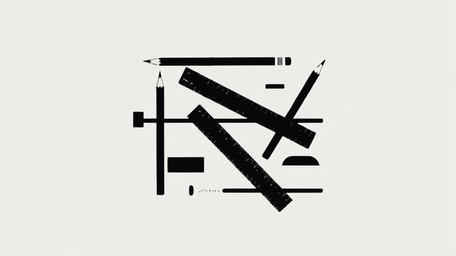 Graphic design elements on gray background