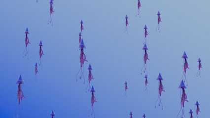 jellyfish in the sea to be used for social media, print and advertisement © Roy